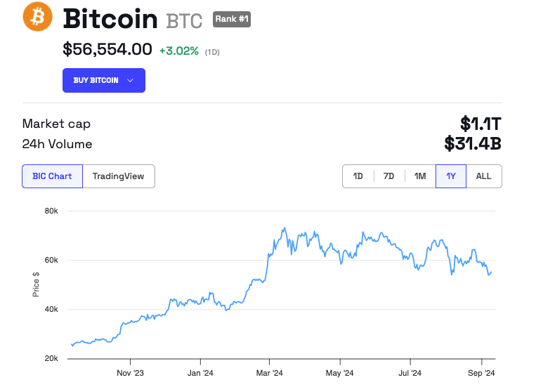 Bitcoin kursutvikling