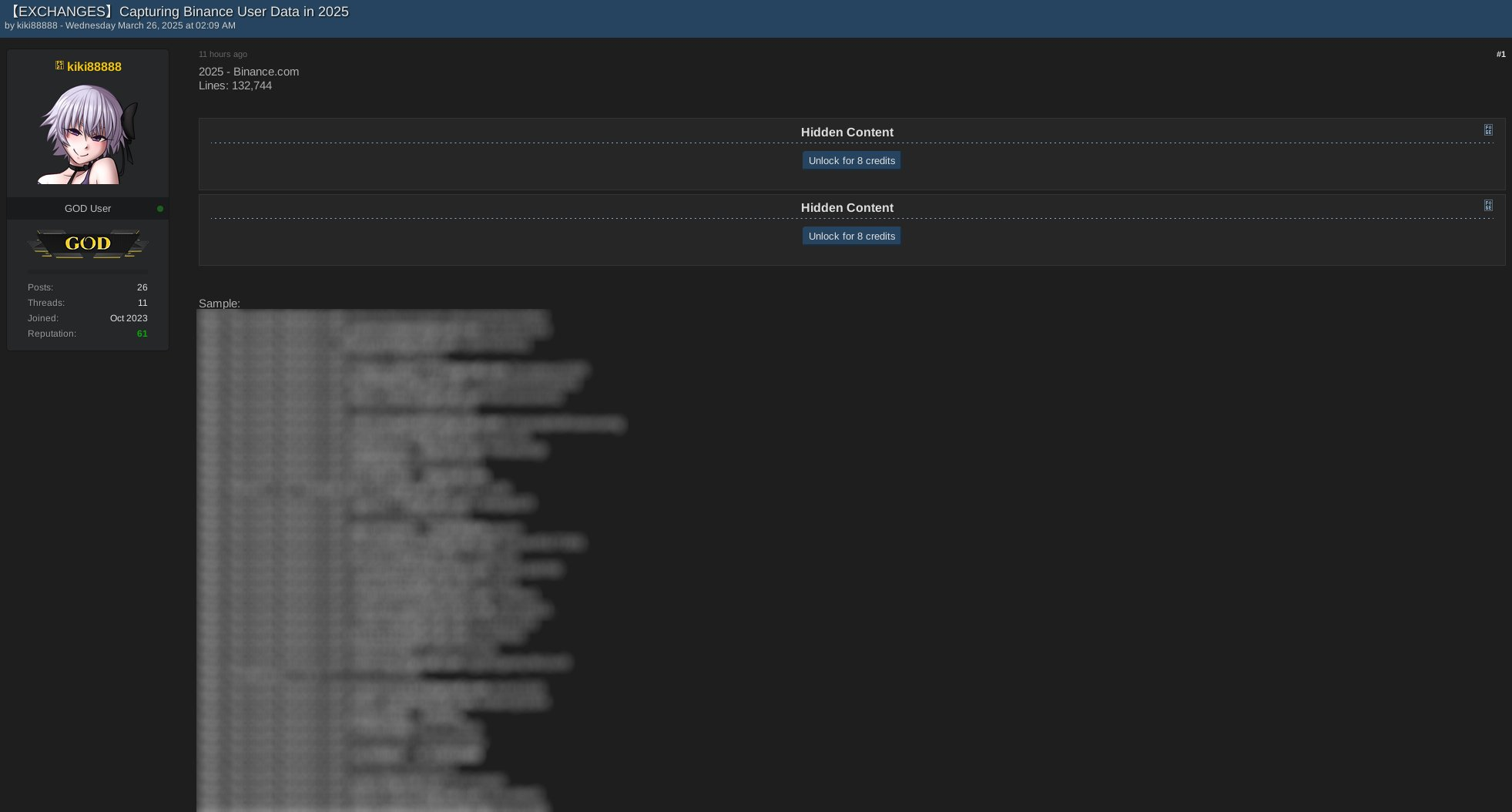 Trusselaktør selger Binance-brukeres data.