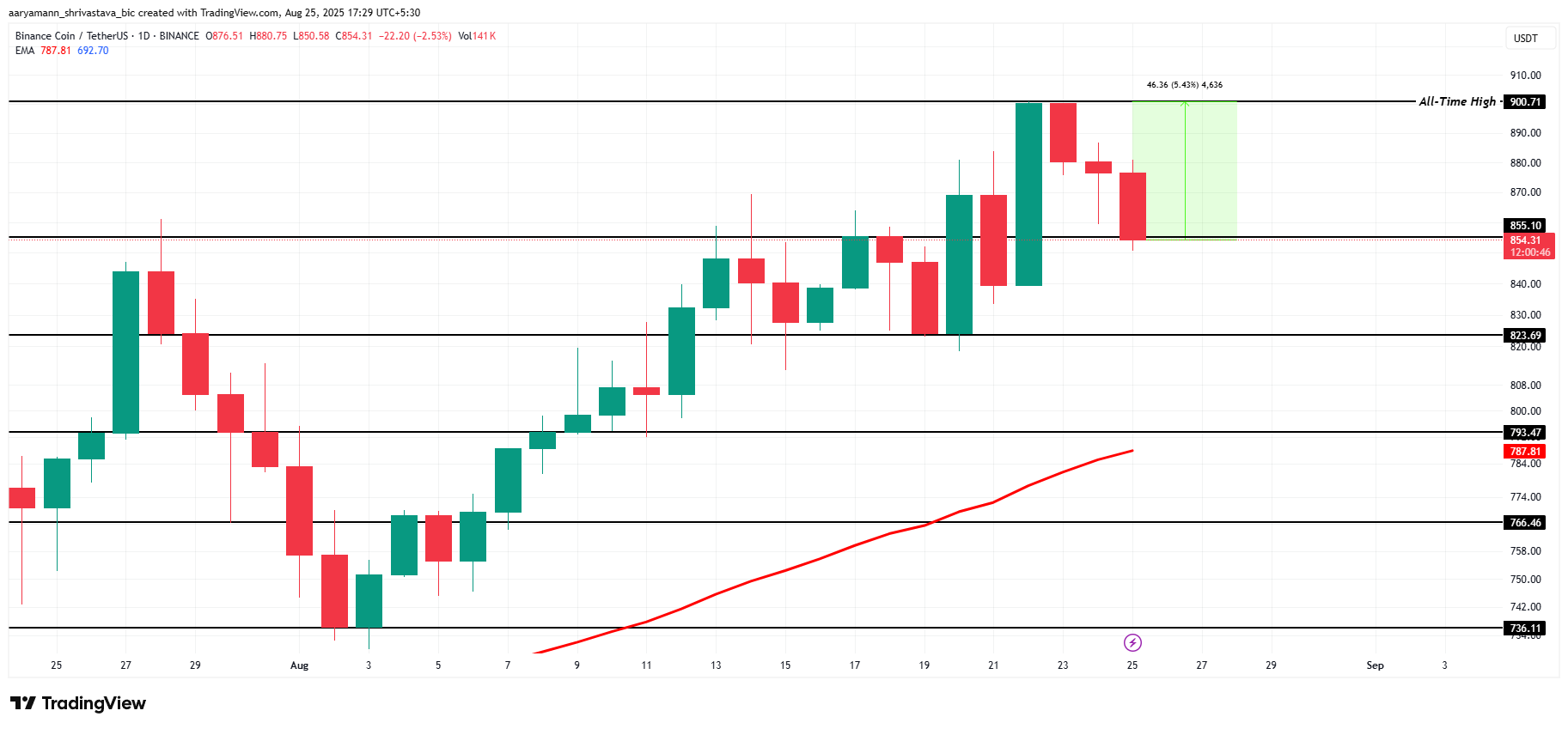 BNB Price Analysis.